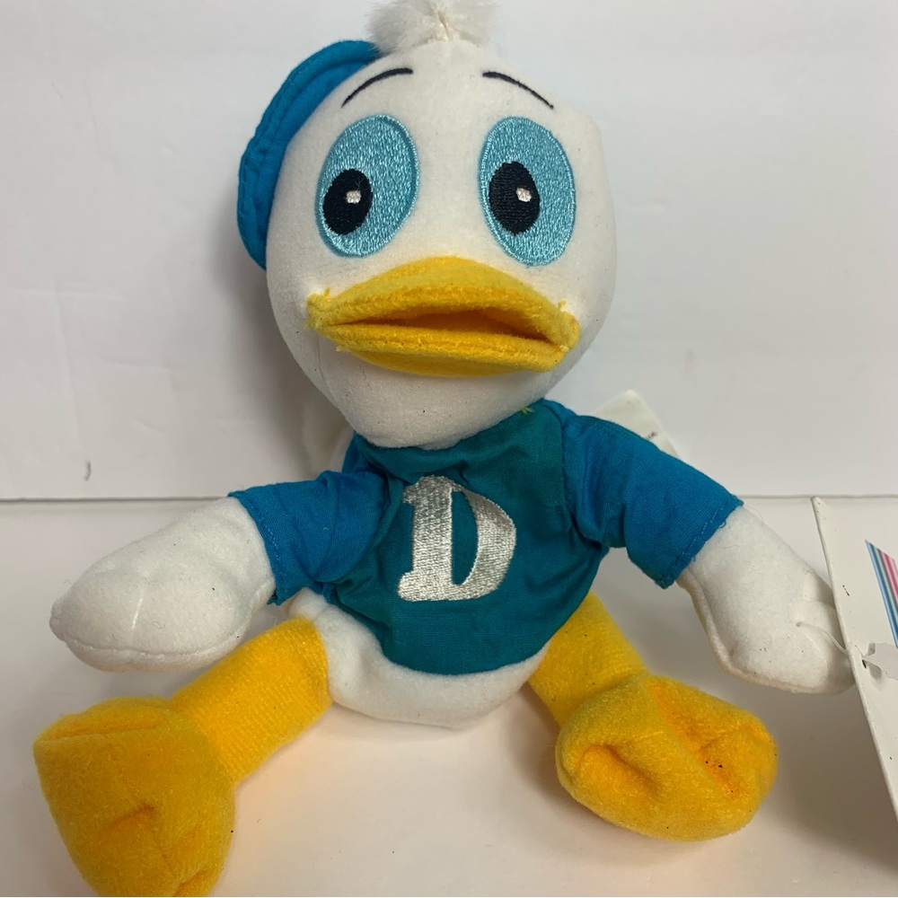 Disney, Dewey Duck mini bean bag plush. Dewey is 6”tall.